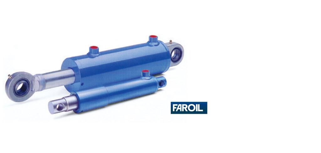 Sylindre Standard sylindre Våre standard lagerførte hydrauliske dobbelt- eller enkeltvirkende sylindre fra FAROIL tilbys i ulike størrelser med sfæriske eller faste lagre, og rørmonterte tilkoblinger.