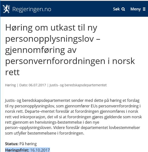 Regelverket er på høring https://www.regjeringen.