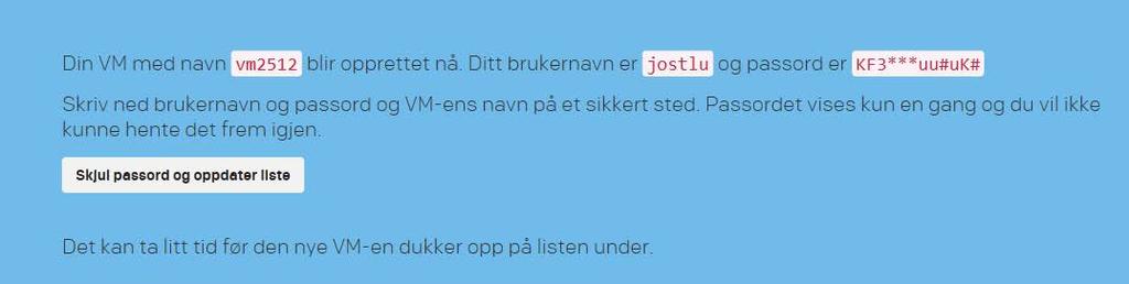 Beskrivelse av oppsett av edulab Det kommer opp