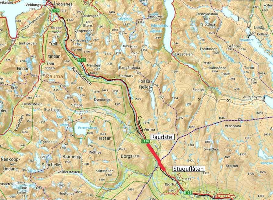 1 Innleiing Sweco Norge AS har fått i oppdrag av Nordplan AS å vurdera vegtrafikkstøy i samband med reguleringsplan for ny/utbetra veg mellom Stuguflåten og Raudstøl i høvesvis Lesja og Rauma kommune.