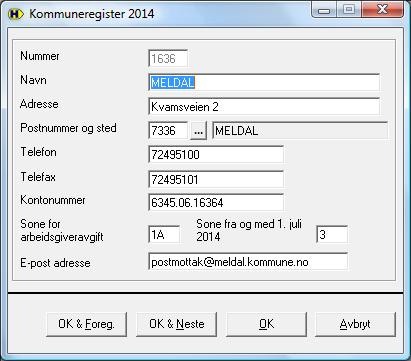 Hogia Lønn AS side 10 På de kommunene som ikke har endret sone, ligger samme sone i begge felt. Om sonen er endret vil den nye sonen gjøre seg gjeldende på termino