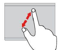 Sveip nedover med tre fingre Plasser tre fingre på pekeplaten, og beveg dem nedover for å vise skrivebordet.