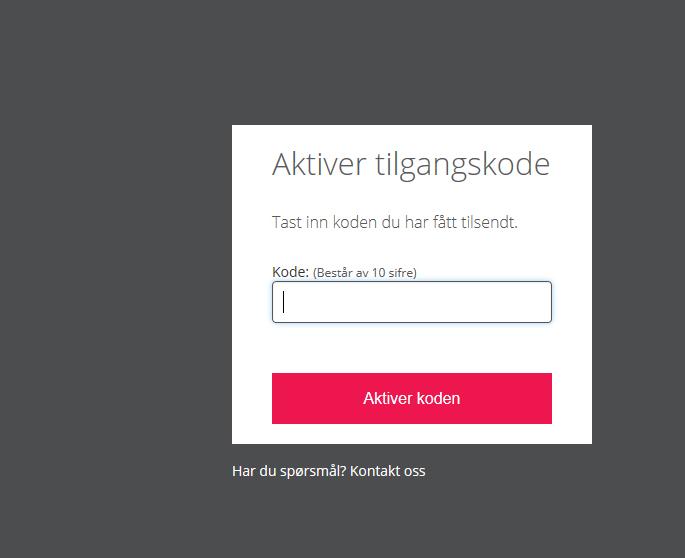 1 3 Tast inn koden Her skriver de inn elev-koden, og trykker på Aktiver koden.