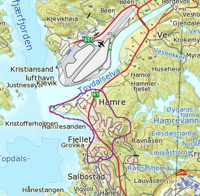 5. Studiets avløpssone Avløpsonen ligger på Moneheia, i bydelen Tveit i Kristiansand kommune.