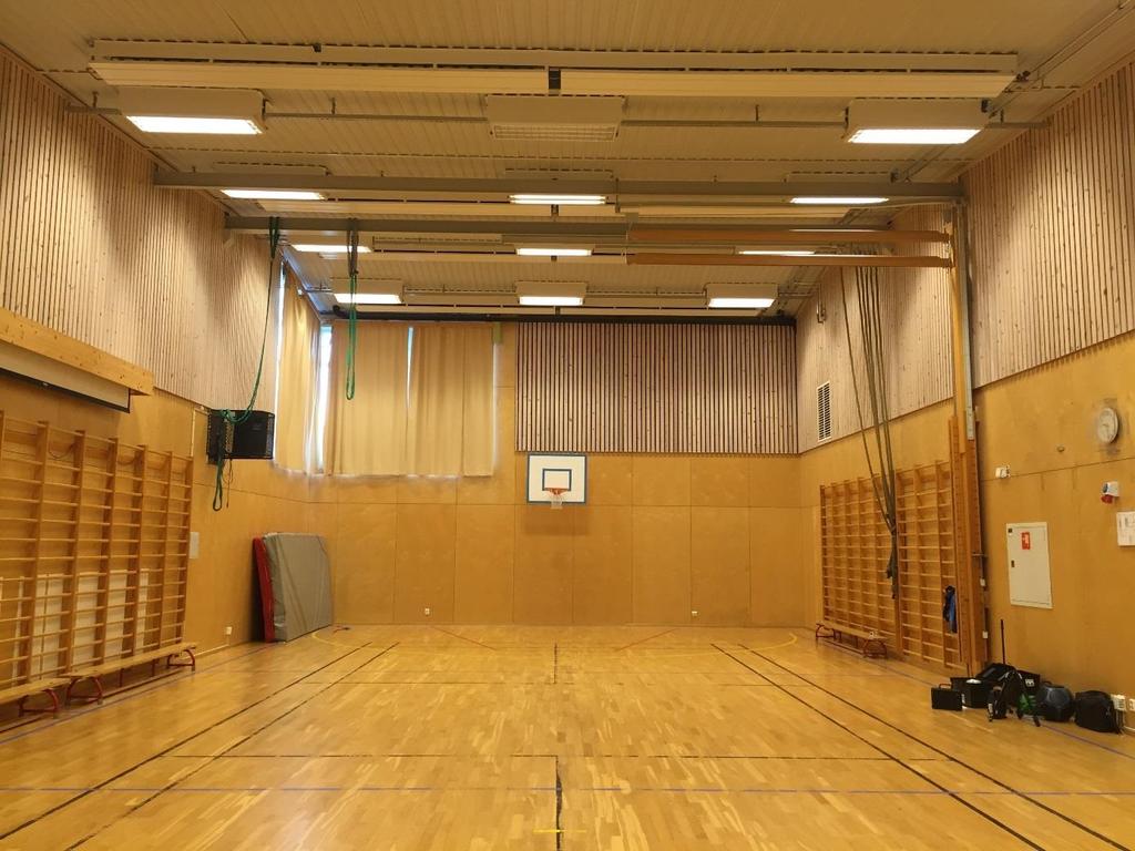 Rapport fra akustikkma ling Strindheim skole, Gymnastikkksal, Trondheim i Sør-Trøndelag Nord-Trøndelag musikkråd, rapport dato: 12.01.