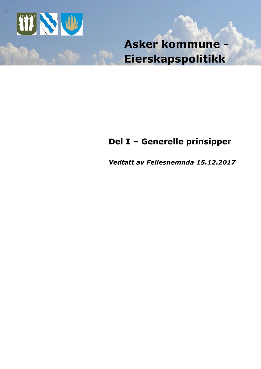 Asker kommune - Eier skaps politikk Del I