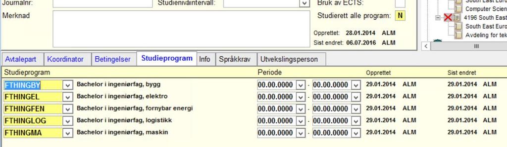 Hvite felt fylles inn dersom angitt i aktuell avtale/er kjent. Det kan registreres multiple betingelser ved behov. Nr.: Skal ikke fylles inn manuelt. Blir opprettet automatisk.