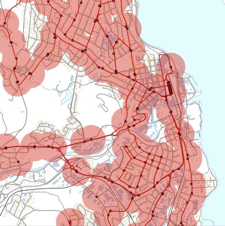 2.0 Temaer 2.1 Kollektiv forkjørsregulert med tanke på fremkommelighet for buss. timesavganger for tog vil styrke dette ytterligere.