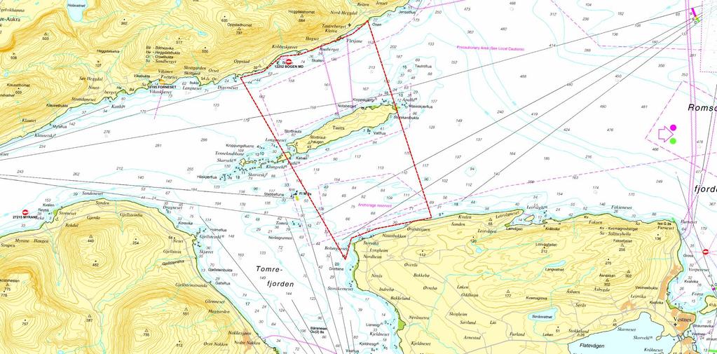 Romsdalsfjorden Aktivt oppdrettsanlegg rapportert av