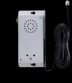 Sabotasjesikret panel med alarmknapp Opplyste piktogrammer for alarm og oppkoblet samtale Kabel for