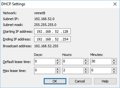 address End IP address Nyttig for å se på eller endre nettverkskonfigurasjon i det virtuelle nettet Må kjøres som administrator på fysisk maskin for å kunne endre.