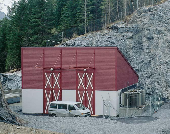 Stadheim kraftverk har fått en helt spesiell utforming. Det ble bygget av NCC og overtatt nøkkelferdig av Tafjord Kraftproduksjon AS.