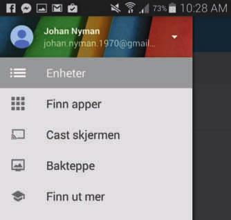 TIPS Hvis låser seg helt Start -appen fra mobilen eller nettbrettet med Android.