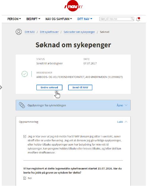 sjukepengar Finn søknaden