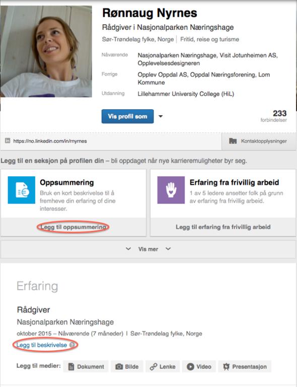 INNOMIDT - TESTING AV LØSNINGER - Retningslinjer for bruk av LinkedIn 6.