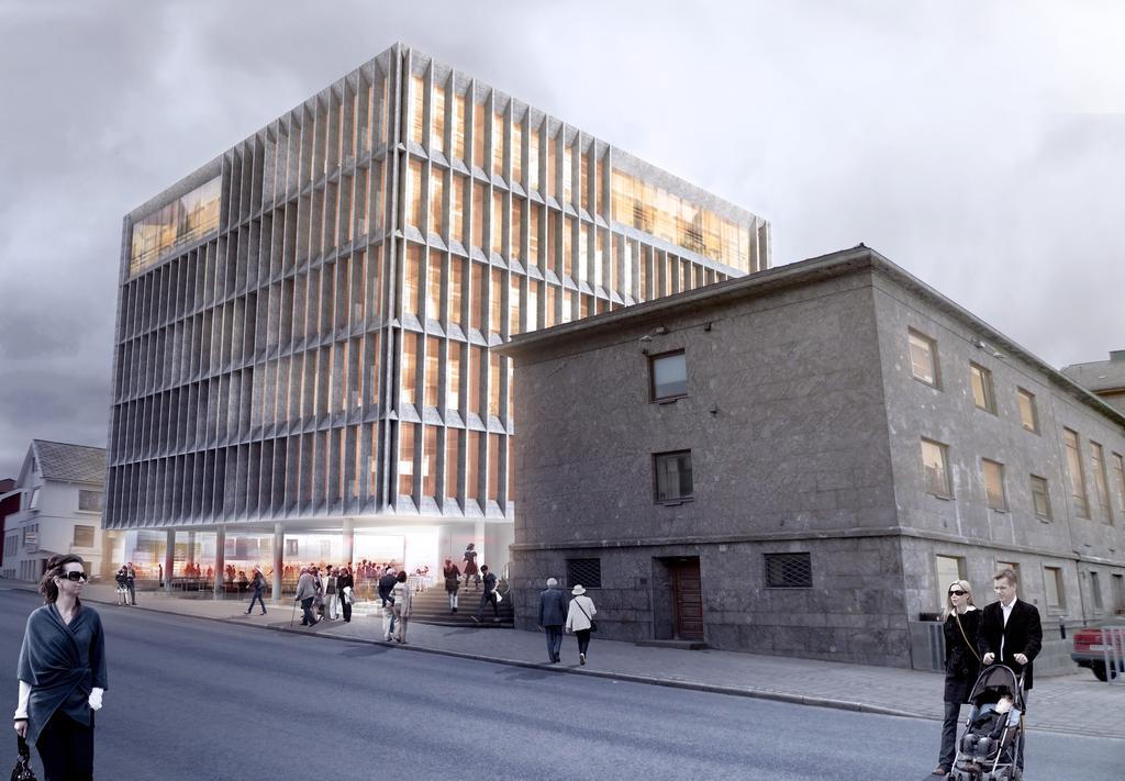 NYE BODØ RÅDHUS UDSKIFT RENDERING fugleperspektiv rendering NYE BODØ RÅDHUS Byens hus Historisk sett har Bodø brødfødd seg med båtbyggeri og fiskerinæring som har lagt fundamentet for byens