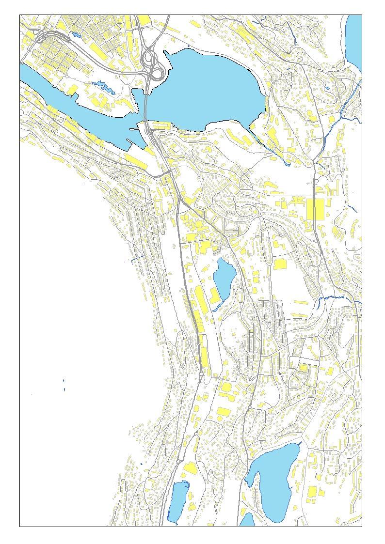 Biler i kø ettermiddagsrush Gjennomsnittlig køsituasjon 1500-1700. Fjøsangerveien og Kanalveien. Alternativ bybane + tiltak Fjøsangerv. Trafikknivå 2015. Figur 7.