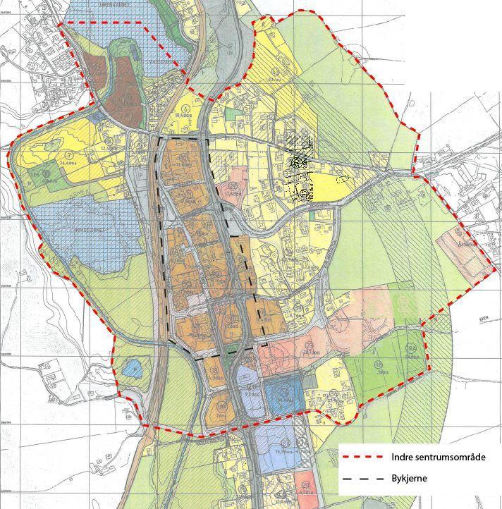 28-(50) OMRÅDEREGULERING MED KONSEKVENSUTREDNING FOR MOHAGAN SØR Figur 13: Kommunedelplan for Gran sentrum, med