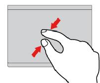 Rull med to fingre Plasser to fingre på pekeplaten, og beveg dem loddrett eller vannrett. Med denne handlingen kan du rulle gjennom dokumentet, nettstedet eller appene.