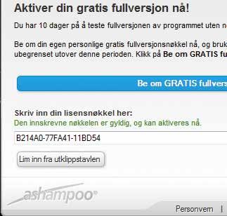 Men hvis du vil ha glede av brennerprogrammet i mer enn 0 dager, må du registrere det først.