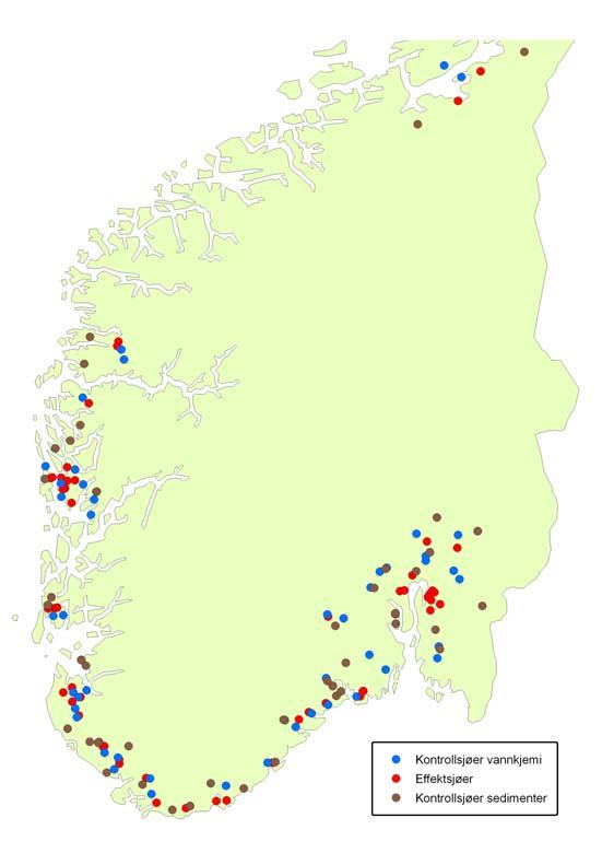 Hvilke sjøer ble undersøkt?