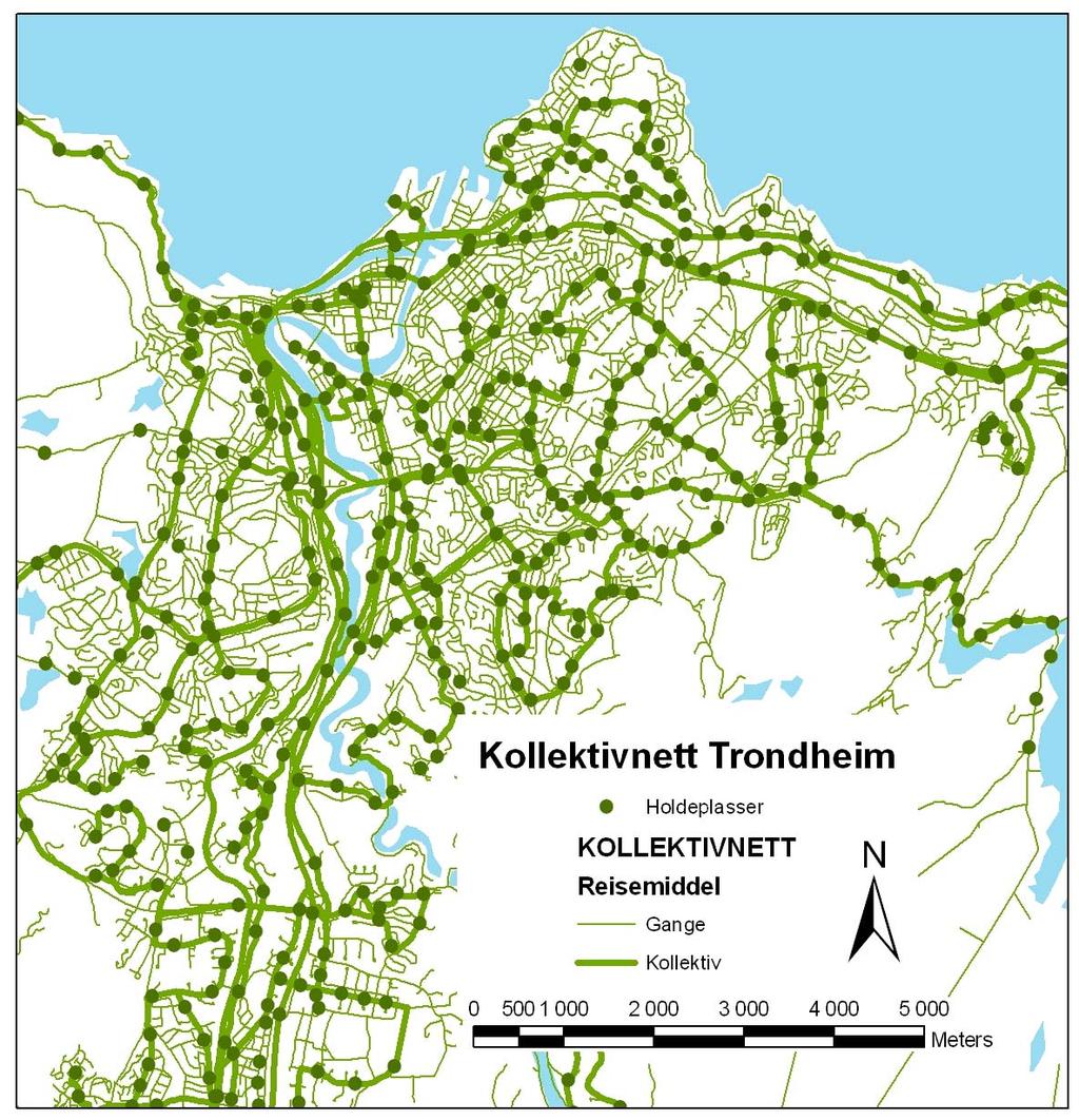 Datagrunnlag: Transportsystem Basert på elveg Gange Sykkel