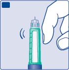insulin før du stiller inn og injiserer dosen. F. Vri dosevelgeren for å stille inn 2 enheter. F 2 enheter valgt G.