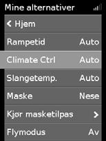 Climate Control Manuell Climate Control Manuell er utviklet for å gi deg mer fleksibilitet og kontroll over innstillingene, slik at du kan justere temperaturen og luftfuktigheten til innstillingen