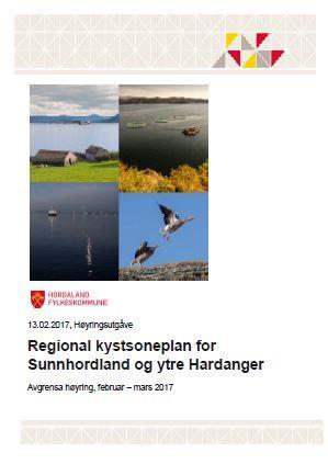 Tabell 2 Regionale planar under arbeid i 2016 Regional areal- og transportplan for Bergensområdet og Regional kystsoneplan for Sunnhordland og ytre Hardanger var på høyring i 2015, og har vore under