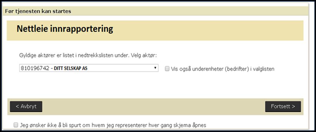 Gå til «Nettleie innrapportering» -siden i Altinn ved å klikke her. 2. Logg på Altinn ved hjelp av foretrukket påloggingsmekanisme. 3.