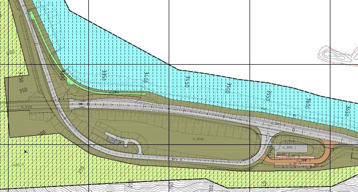 Profil 3300-3550 Hugavike Langs veg o_skv6 er areal til Annen veggrunn litt