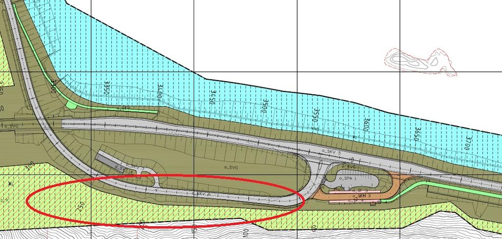 Veglinja for ny E16 er også trekt noe inn for å minimere utfyllingen i fjorden.