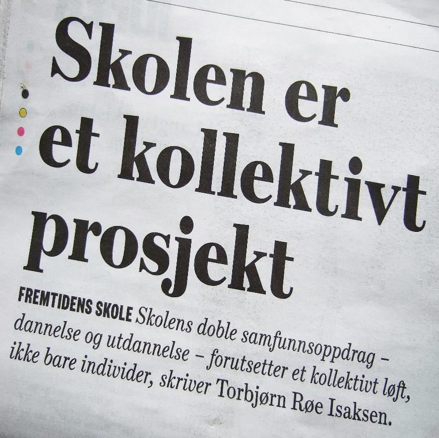.. framtidens skole Morgenbladet 8.-14.