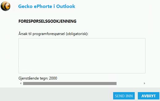 SCCM - Appkatalog og Software Center Side 9 av 20 Steg 1. Om du har behov for programvare som krev godkjenning, må du først sende ein førespurnad (Forespørsel) til lisensansvarlig for godkjenning.