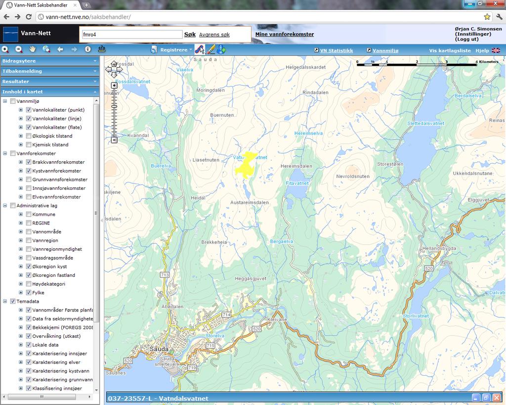 Vatndalsvatnet (037-23557-L) Små, svært kalkfattig, klar, grunn (innsjø) Moderat (påvirkningsanalyse) Middels grad Vannføringsregulering (gjennomstrømning)