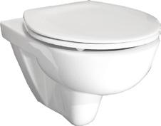 B BANO Bano toalettskål og toalettsete med lokk Vegghengt toalettskal for høydejusterbar sisterne Bano toalettskalet er ergonomisk utformet slik at man sitter trygt og behagelig.
