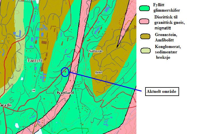 5 GRUNNFORHOLD Topografi Boligen er plassert på ca kote 34. Terrenget stiger bratt oppover til ca kote 45 før terrenget slaker ut mot naboeiendommen.