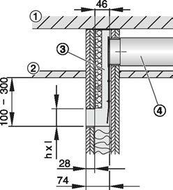 Montasje Montasje i en veggåpning VSD50-1-LT Montering i lette skillevegger med stålstendere Helst for rom med en fri høyde opp til 4.