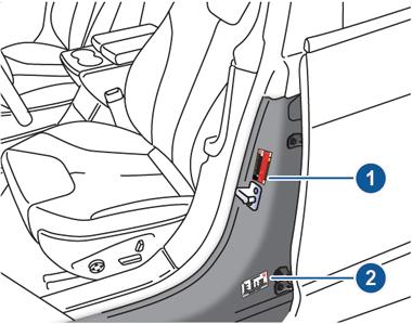 Lasting av bilen Merking av lastekapasitet Det er viktig å være klar over hvor mye vekt Model S trygt kan kjøre med.