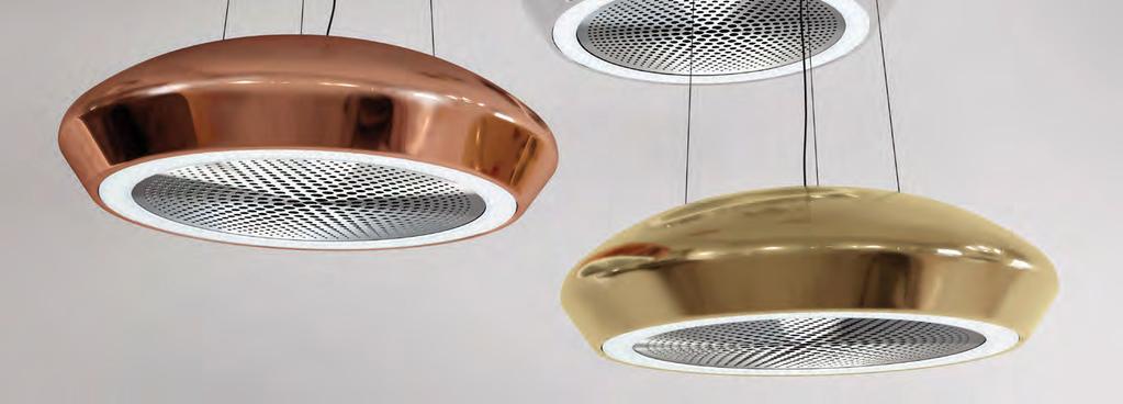 yteevne, m 3 /t - Mål (HxØ), mm 210 x Ø690 Lydnivå, db(a) 43-68 Materiale Keramisk Lydnivå, db(a) - Materiale Keramisk Belysning 1x 20 W LED-skinne Resirkulering *Krever kullfilter