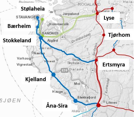 Maksimalt forbruk i Sør-Rogaland [MW] Flyt på Sør-Rogalandsnittet [MW] Nord-Jæren - økt forbruk gir redusert forsyningssikkerhet 3000 1400 1300 Utenfor N-0 2500 1200