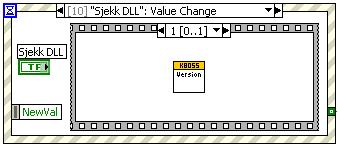 Den andre tekststrengen viser hva som skal stå på knappen nederst i meldingsboksen. Blokka finner du i Controls-vinduet under Programming og videre ned i Dialog & User Interface.