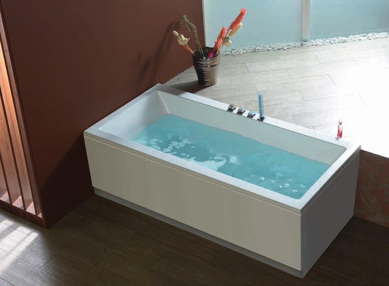 MARLENE Et moderne badekar med rette linjer og med fantastisk god liggekomfort.