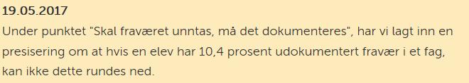 45. Pkt. 7.8 Elever som gjør omvalg I oppramsingen av unntak fra regelen om at bestått standpunktkarakter skal følge eleven, mangler omvalg.