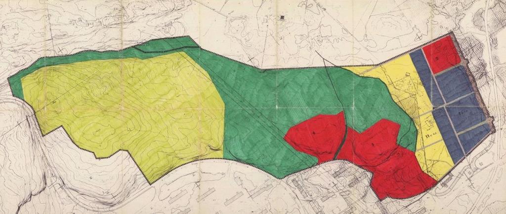 Figur 3.3.5 Eldre reguleringsplan for Åsane senter Igangsatte reguleringsarbeider: Det ble startet opp planarbeid for Myrdal idrett- og fritidspark 29.10.