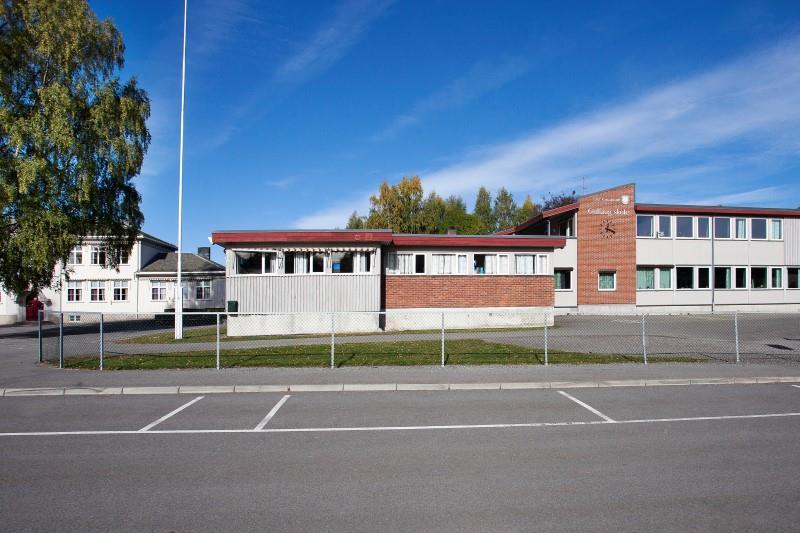 Gullaug skole består av to bygninger, den ene på to etasjer fra 19 og den andre på en etasje fra 1970-tallet. Sistnevnte er om-/påbygd i ulike intervaller og består av åtte bygningsdeler/fløyer.