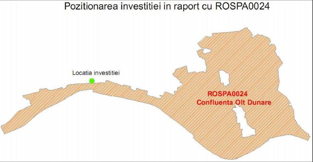 Fig. 18 Amplasamentul lucrarilor in raport cu aria protejate Natura 2000 ROSCI 0044 Corabia Turnu Magurele