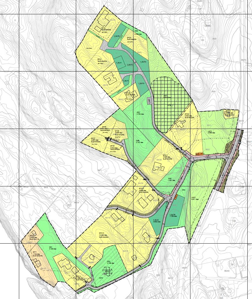 8 SKILDRING AV PLANFORSLAGET 8.1 INNLEIING Planområdet omfattar eit stort areal som er avsett til bustadområde.