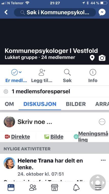 Felles plattform Alle psykologene tilbys å møtes 2-3 ganger årlig med fokus på Bli kjent, invitere nye inn i nettverket.