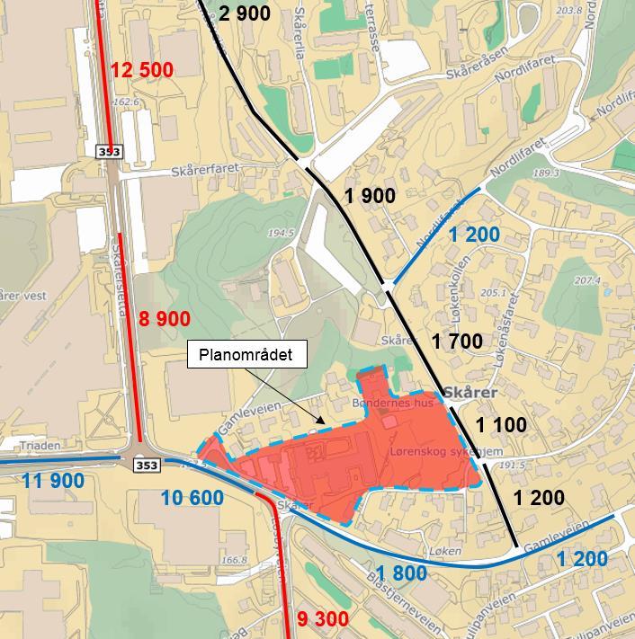 Figur 3: Oversikt trafikkmengder etter utbygging 4.